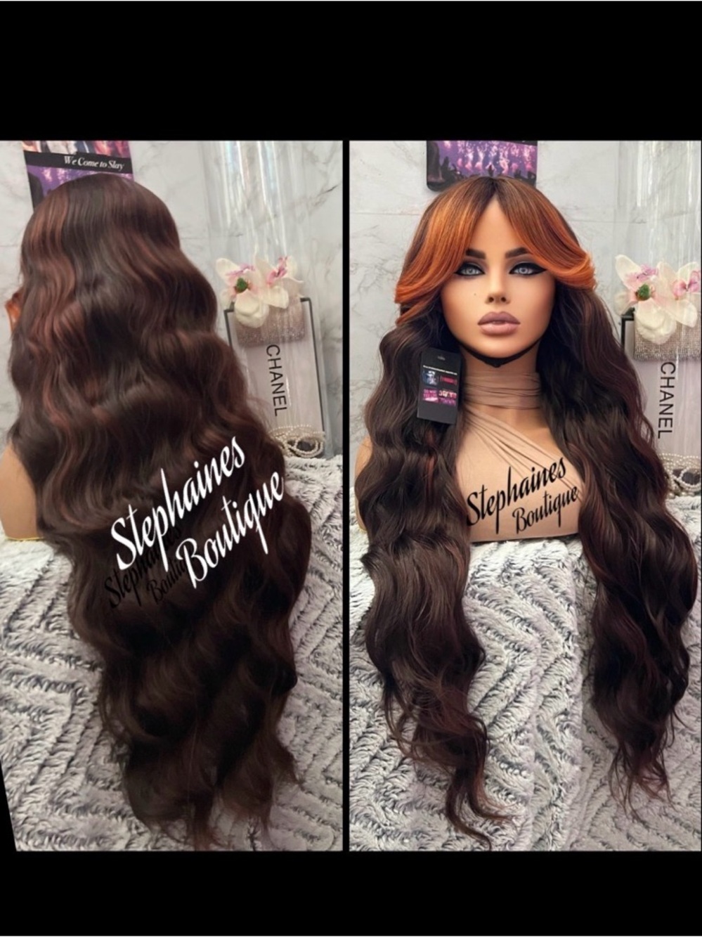 Human Hair Blended Bang Wig